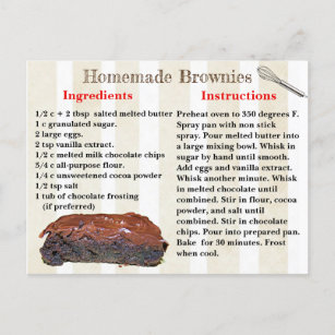 Homemade Brownies Rezept Postkarte