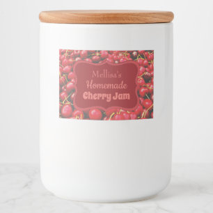 Homemade Cherry Jam Custom Lebensmitteletikett