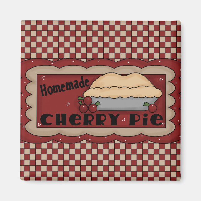 Homemade Cherry Pie Magnet (Vorne)