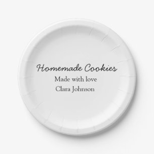 Homemade cookiers add your text name custom  throw pappteller