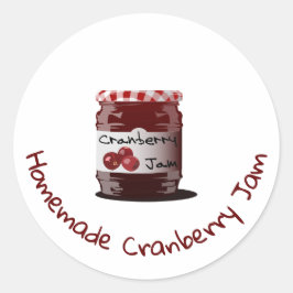 Homemade Cranberry Jam Jar Stickers