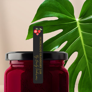 Homemade Cranberry Jam Thin Label Etiketten