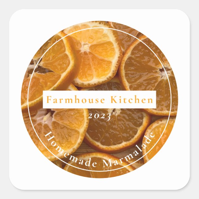Homemade Customizable Marmalade Jam Sticker (Vorderseite)