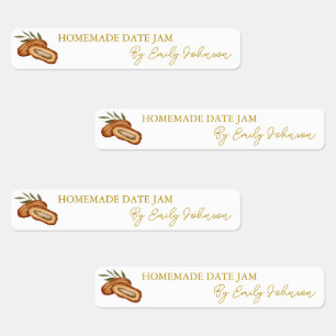 Homemade Date Jam Thin Label Etiketten