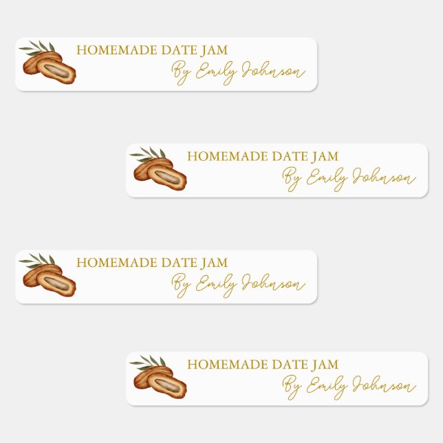 Homemade Date Jam Thin Label Etiketten (Gruppe)
