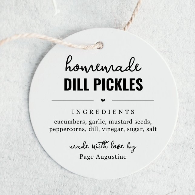 Homemade Dill Pickle Jar Label Tag (Von Creator hochgeladen)