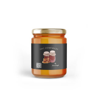 Homemade Honig QR Code Food Label Alkoholflaschenetikett