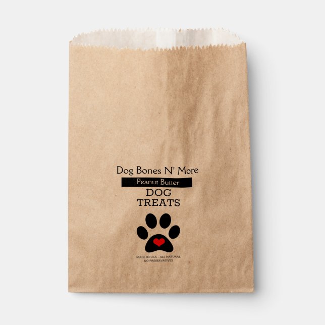 Homemade Hund Leckerei Geschenktütchen (Vorderseite)
