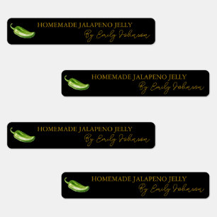 Homemade Jalapeno Jelly Thin Label Etiketten