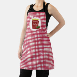 Homemade Jam Red und White Gingham Editable Schürze