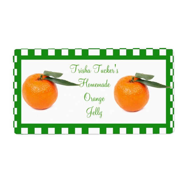 Homemade Jelly/Jam Label (Vorne)