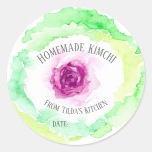 Homemade Kimchi Cabbage Canning Jar Label Runder Aufkleber