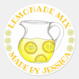 Homemade Lemon Ade Lemonade Mix hergestellt von Runder Aufkleber
