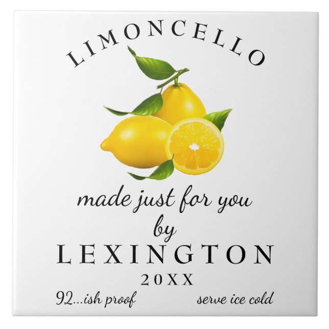 Homemade Limoncello  Fliese (Vorderseite)