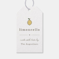 Homemade Limoncello Geschenk oder Gefallen Tag