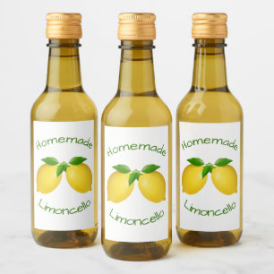 Homemade Limoncello Weinetikett
