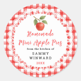 Homemade Mini Apple Pies Label Runder Aufkleber