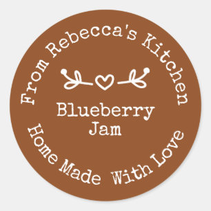 Homemade mit Liebe Clay Jam Canning Label Runder Aufkleber
