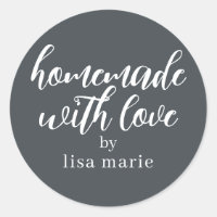 Homemade mit Liebe Personalisiert Off-Black Gesche