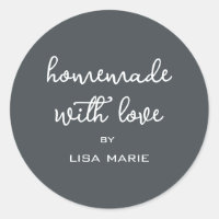 Homemade mit Liebe Personalisiert Off-Black Gesche