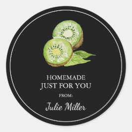 Homemade nur für Ihr Kiwi-Label Runder Aufkleber