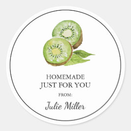 Homemade nur für Ihr Kiwi-Label Runder Aufkleber