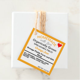 Homemade Orange Jam QR Code Geschenkanhänger