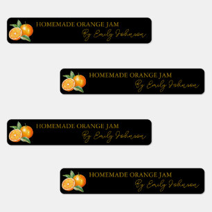 Homemade Orange Jam Thin Label Etiketten
