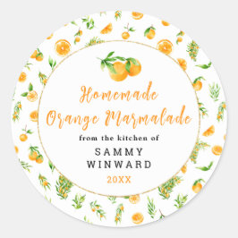 Homemade Orange Marmalade Canning Label Runder Aufkleber