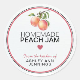 Homemade Peach Jam Label Peaches Canning Stickers