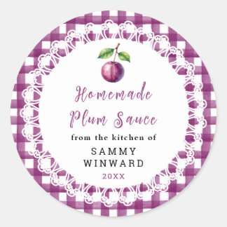 Homemade Plum Sauce Label Runder Aufkleber