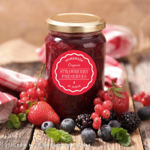 Homemade Preserve Jam Food Label Runder Aufkleber