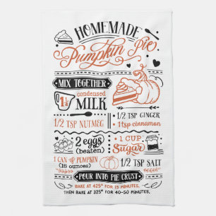 Homemade Pumpkin Pie Rezept   Bauernhof Geschirrtuch