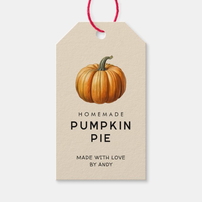 Homemade Pumpkin Pieptlabel Geschenkanhänger (Vorderseite)