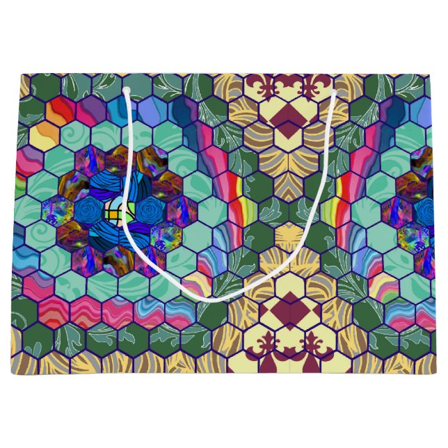 Homemade Quilt Große Geschenktüte (Vorderseite)