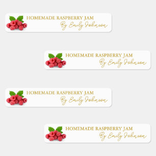 Homemade Raspberry Jam Thin Label Etiketten
