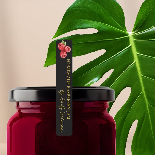 Homemade Raspberry Jam Thin Label Etiketten (Von Creator hochgeladen)
