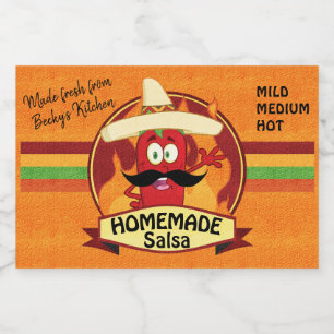 Homemade Salsa Food Label Lebensmitteletikett