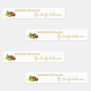 Homemade Salsa Thin Label Etiketten