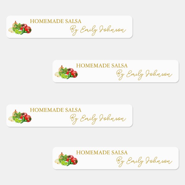 Homemade Salsa Thin Label Etiketten (Gruppe)