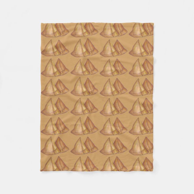 Homemade Samosas Indian Food Cooking Feinschmecker Fleecedecke (Vorderseite)