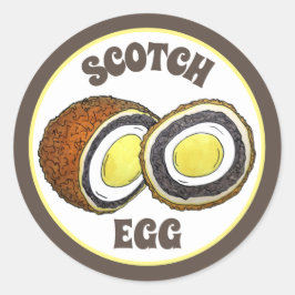 Homemade Scotch Eggs UK British Snack Food Runder Aufkleber