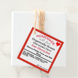 Homemade Sour Cherry Jam QR Code Geschenkanhänger