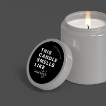Homemade Soy Candle Chic Calligraphy Black Classic