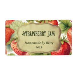 Homemade Stawberry Jam Labels Set