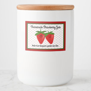 Homemade Strawberry Jam Design Lebensmitteletikett
