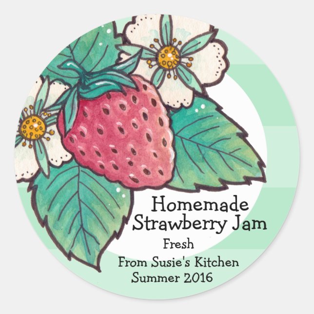 Homemade Strawberry Jam Sticker (Vorderseite)