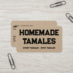 Homemade Tamales Kraft Visitenkarte