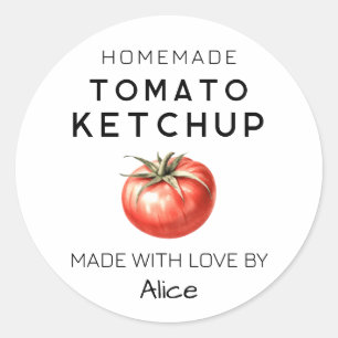 Homemade Tomate Ketchup Label Runder Aufkleber