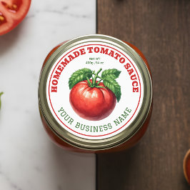 Homemade Tomato Sauce Canning Product Label Etiketten